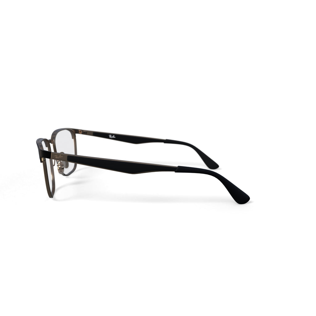  Unisex Size 54 Square Prescription Eyeglasses with Case, Black on Arista/Demo Lens