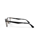  Unisex Size 54 Square Prescription Eyeglasses with Case, Black on Arista/Demo Lens