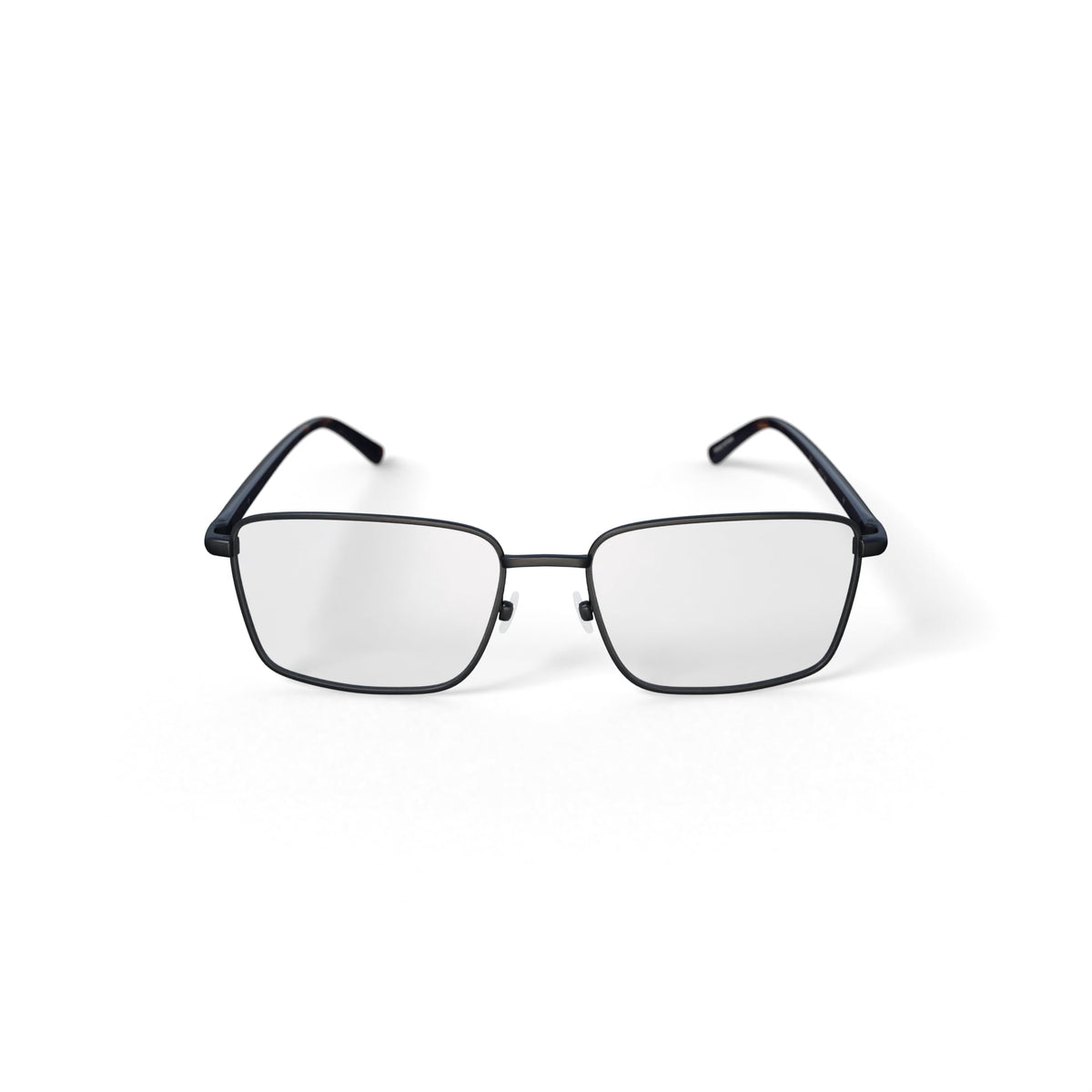 Men's Albert Rectangular Prescription Eyeglasses with Case, Gunmetal