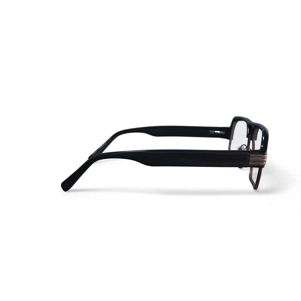 Reverb Men's RVMO5110 Prescription Eyeglasses with Case, Black