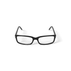 Men's W124 Rectangular Prescription Eyeglasses with Case, Black
