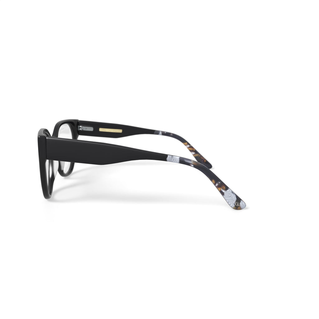 Women's Petra Cat Eye Prescription Eyeglasses with Case, Black