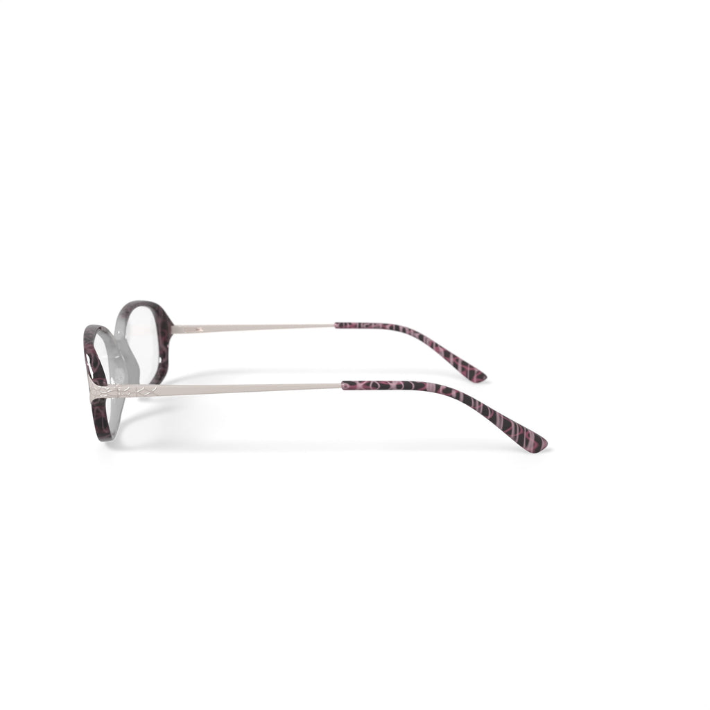 Women's SL1543 Rectangular Prescription Eyeglasses with Case, Crystal Purple