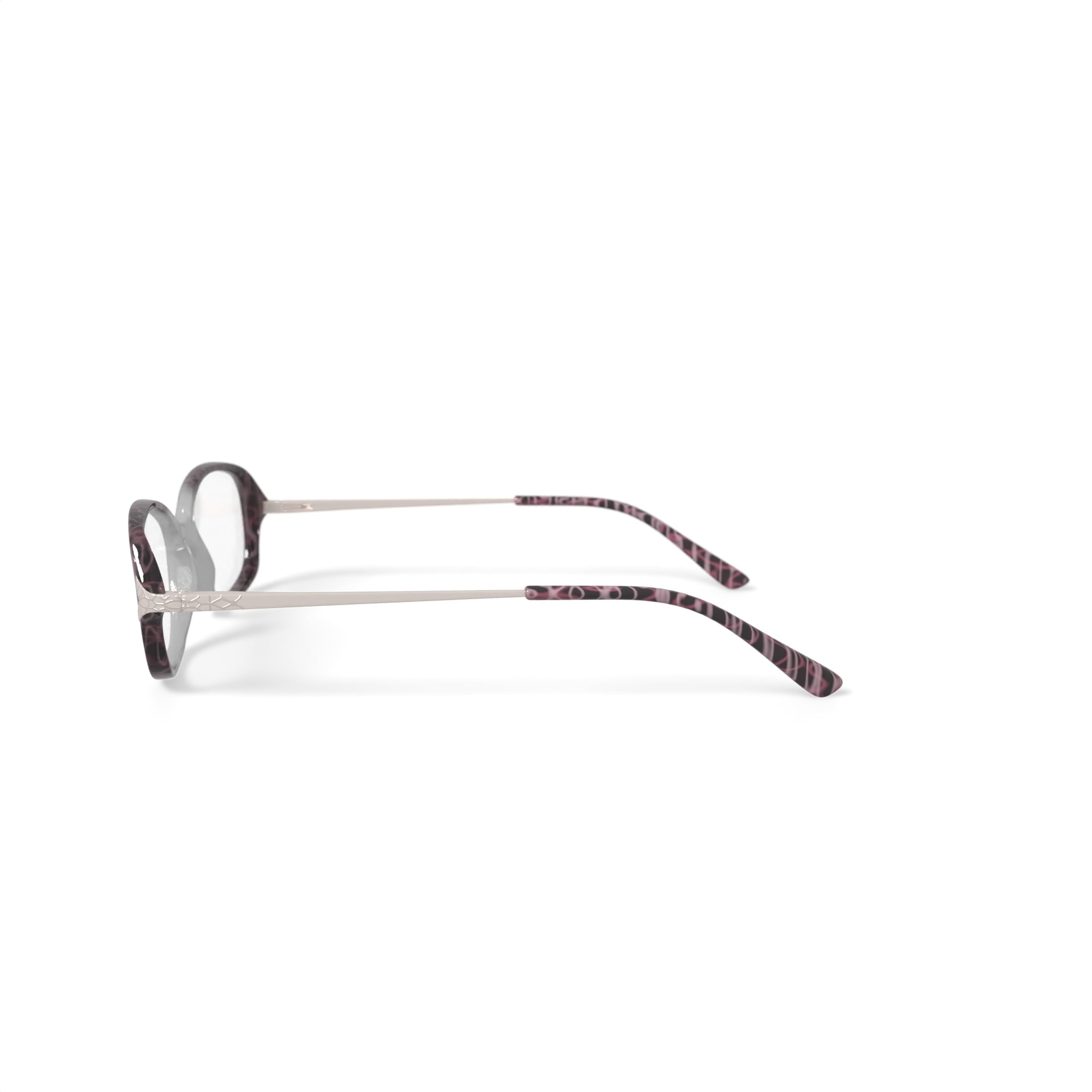 Women's SL1543 Rectangular Prescription Eyeglasses with Case, Crystal Purple