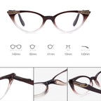 4 Pairs of Women Cat Eyes Reading Glasses Ladies Readers Spring Hinge Butterfly Trendy Plastic HD Diamond Presbyopia Glasses +2.00