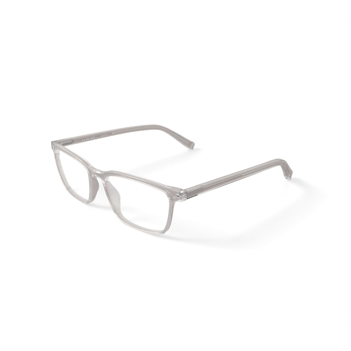 Men's BE118 Hawthorn Square Prescription Eyeglasses with Case, Crystal