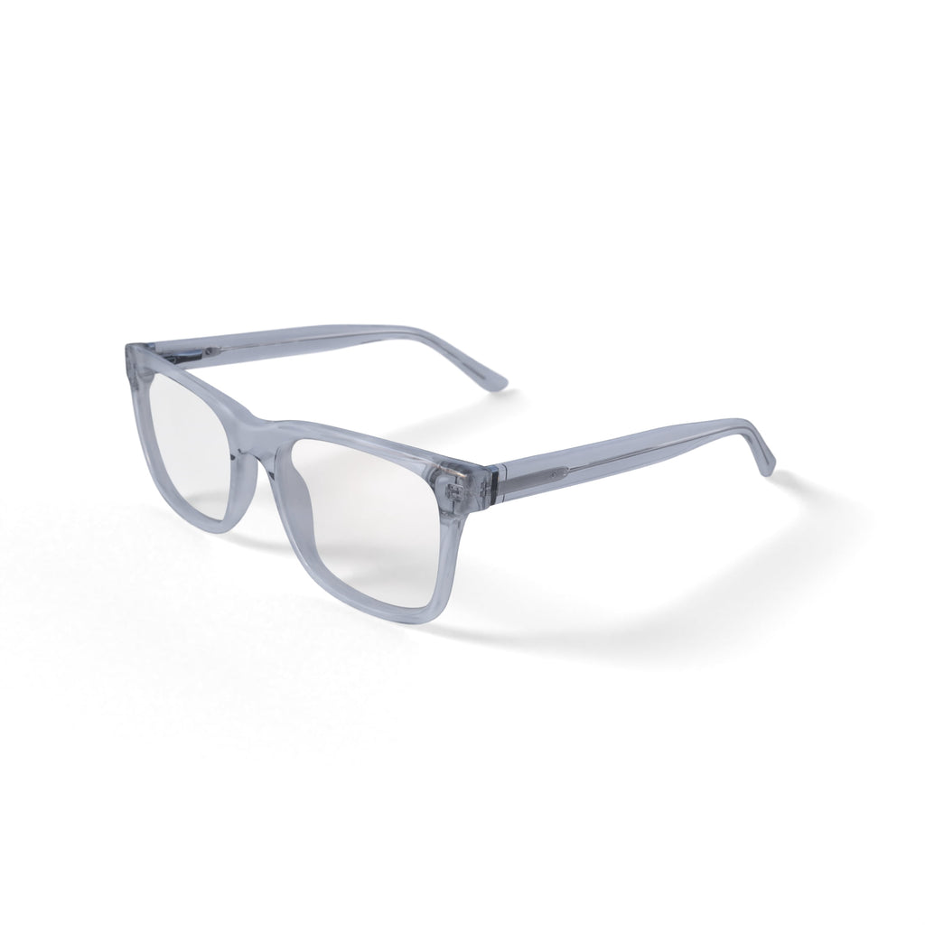 Men's Crosby Rectangular Prescription Eyeglasses with Case, Crystal