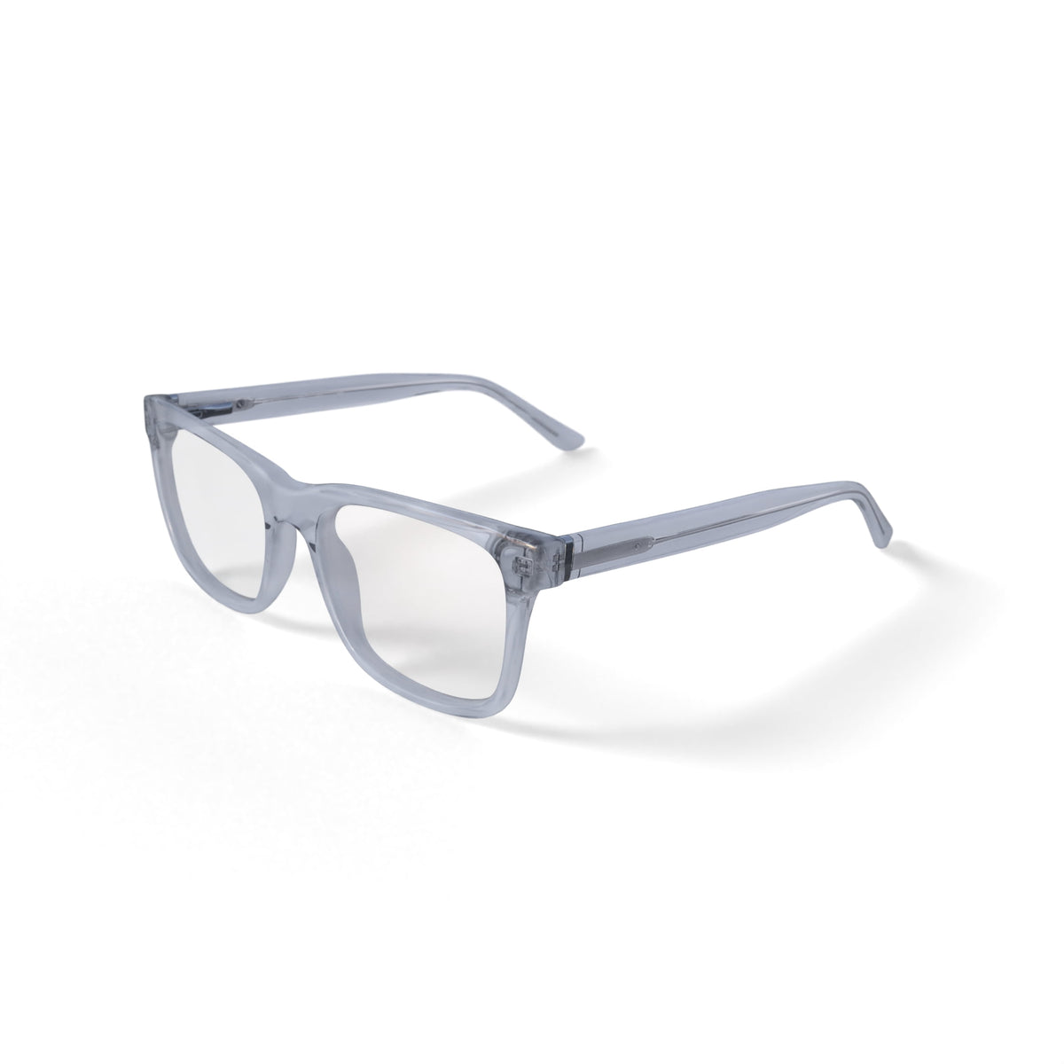Men's Crosby Rectangular Prescription Eyeglasses with Case, Crystal