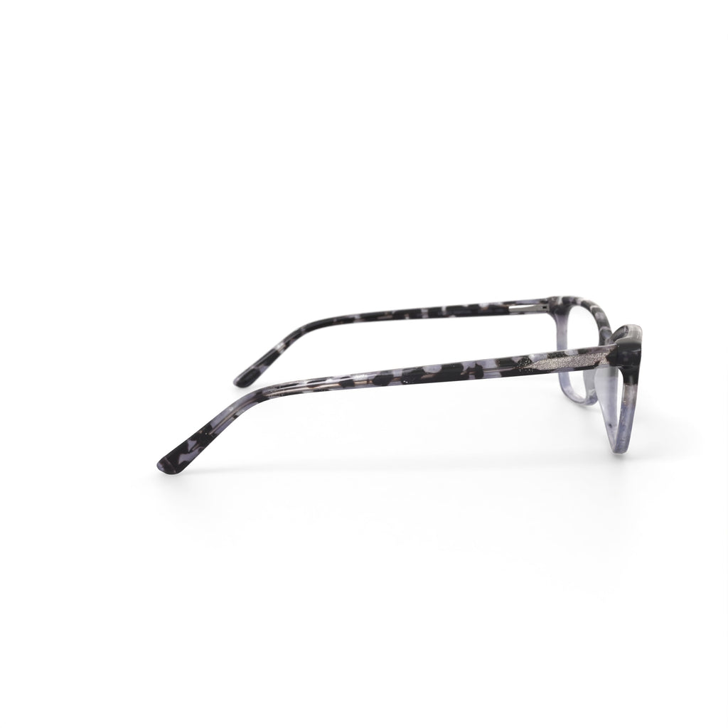 Women's MV023 Tabitha Cat Eye Prescription Eyeglasses with Case, Crystal Black