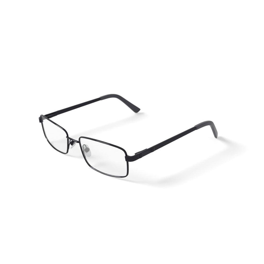 Men's W127 Rectangular Prescription Eyeglasses with Case, Gunmetal