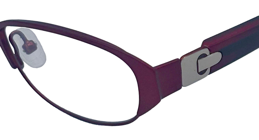 Womens Rectangle Red l Eyewear Frame J135 49mm