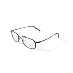Mens T1510 Square Prescription Eyeglasses with Case, Bronze-Tone