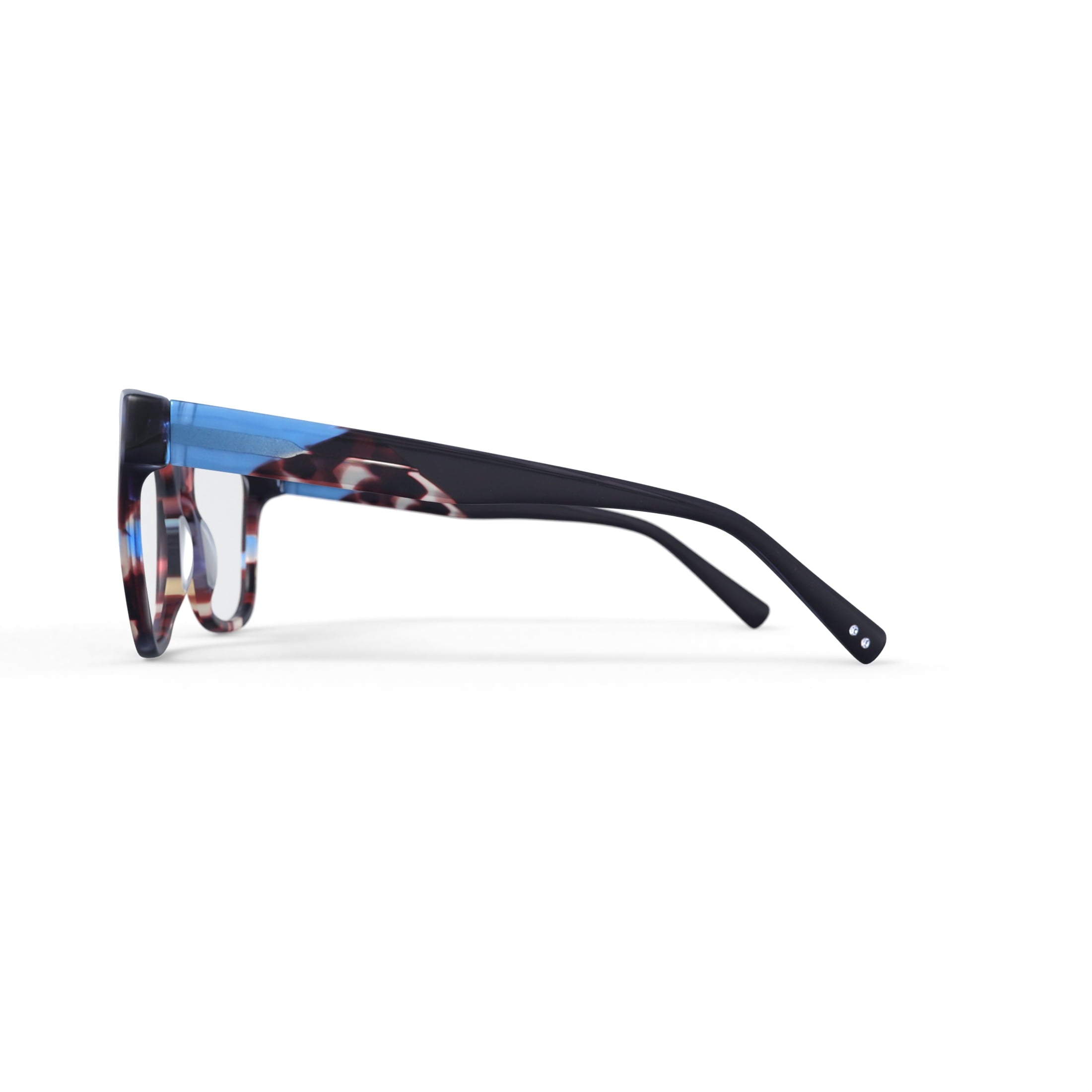 Reverb Women's RVLO6048 Prescription Eyeglasses with Case, Blue Tortoise