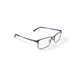 TiFlex Men's T1717 Browline Prescription Eyeglasses with Case, Matte Black