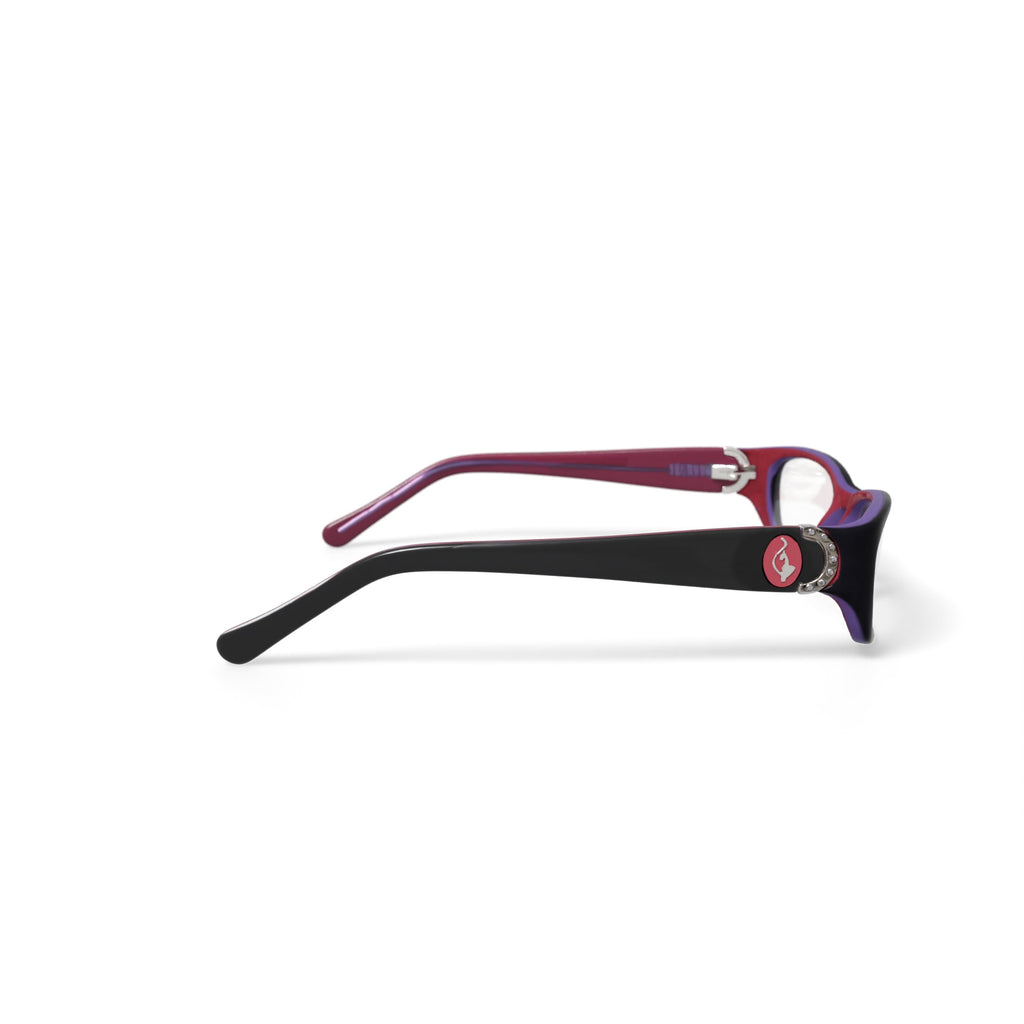 Baby Phat Women's BV227 Rectangular Prescription Eyeglasses with Case, Purple