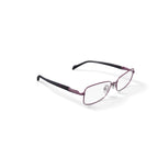 Women's Mia Rectangular Prescription Eyeglasses with Case, Rose/Burgundy