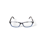 Women's HC15 Rectangular Prescription Eyeglasses with Case, Tortoise Blue Gradient