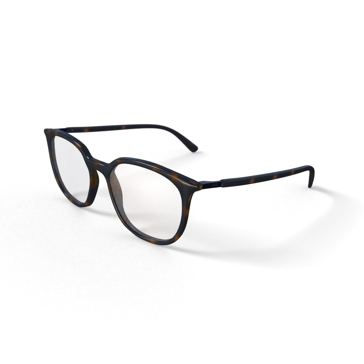  Women's Size 53 Square RB7190 Optics Prescription Eyeglasses with Case, Havana