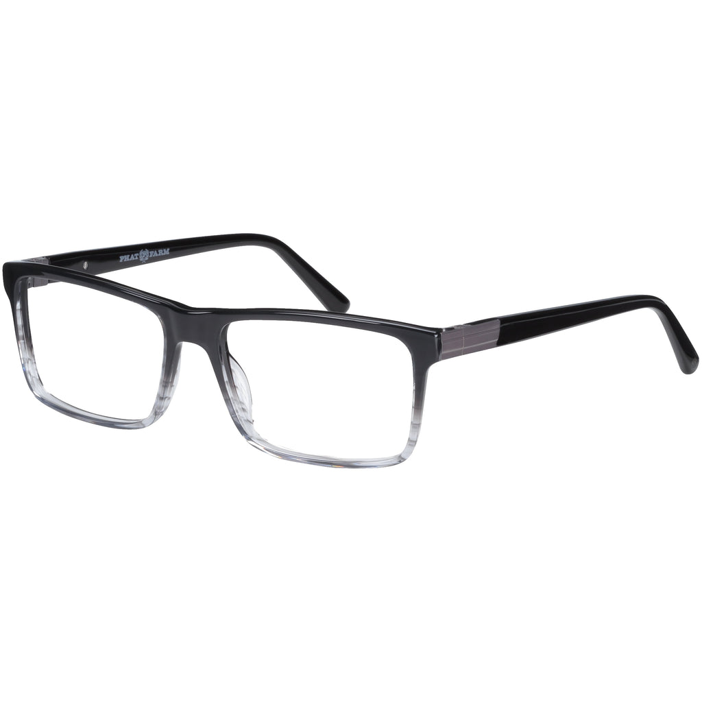 Men's HV713 Rectangular Prescription Eyeglasses with Case, Grey Crystal Gradient