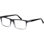 Men's HV713 Rectangular Prescription Eyeglasses with Case, Grey Crystal Gradient