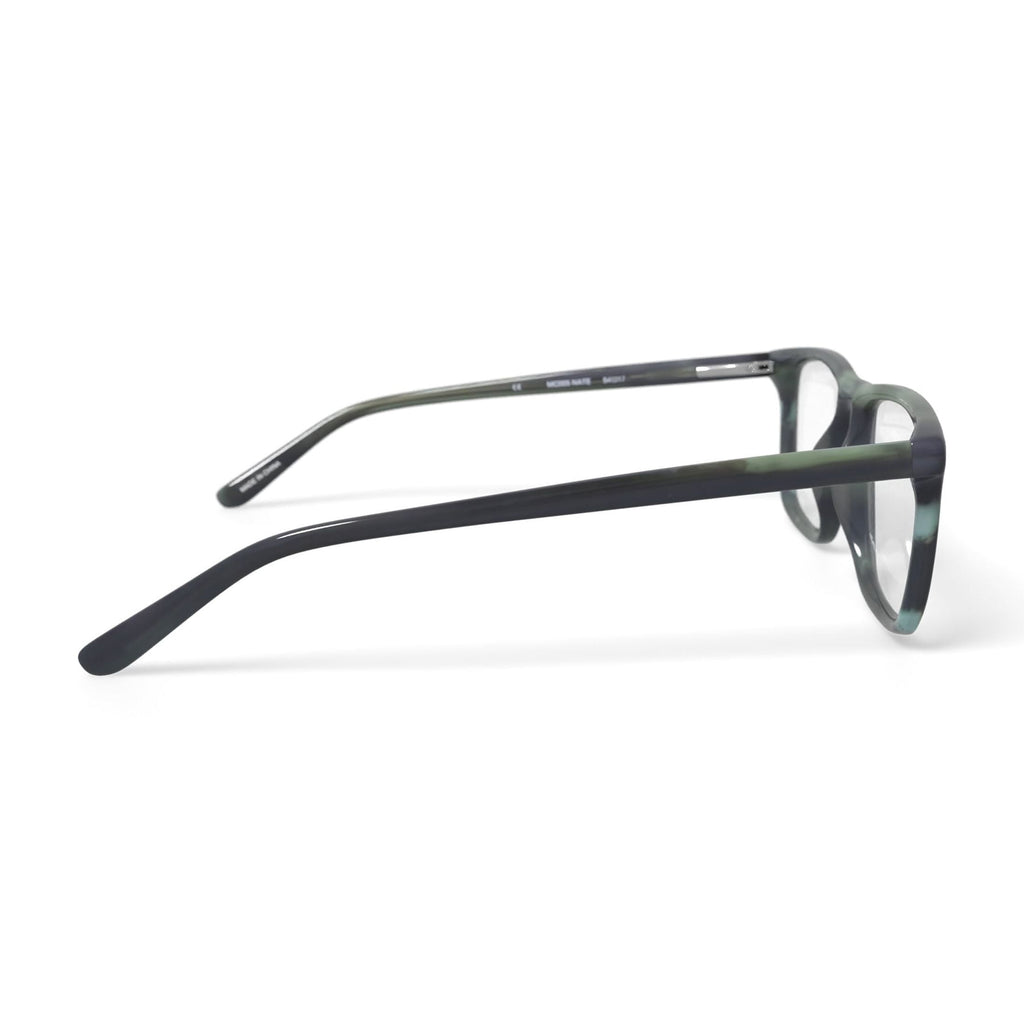 Men's MC005 Nate Square Prescription Eyeglasses with Case, Green Tortoise