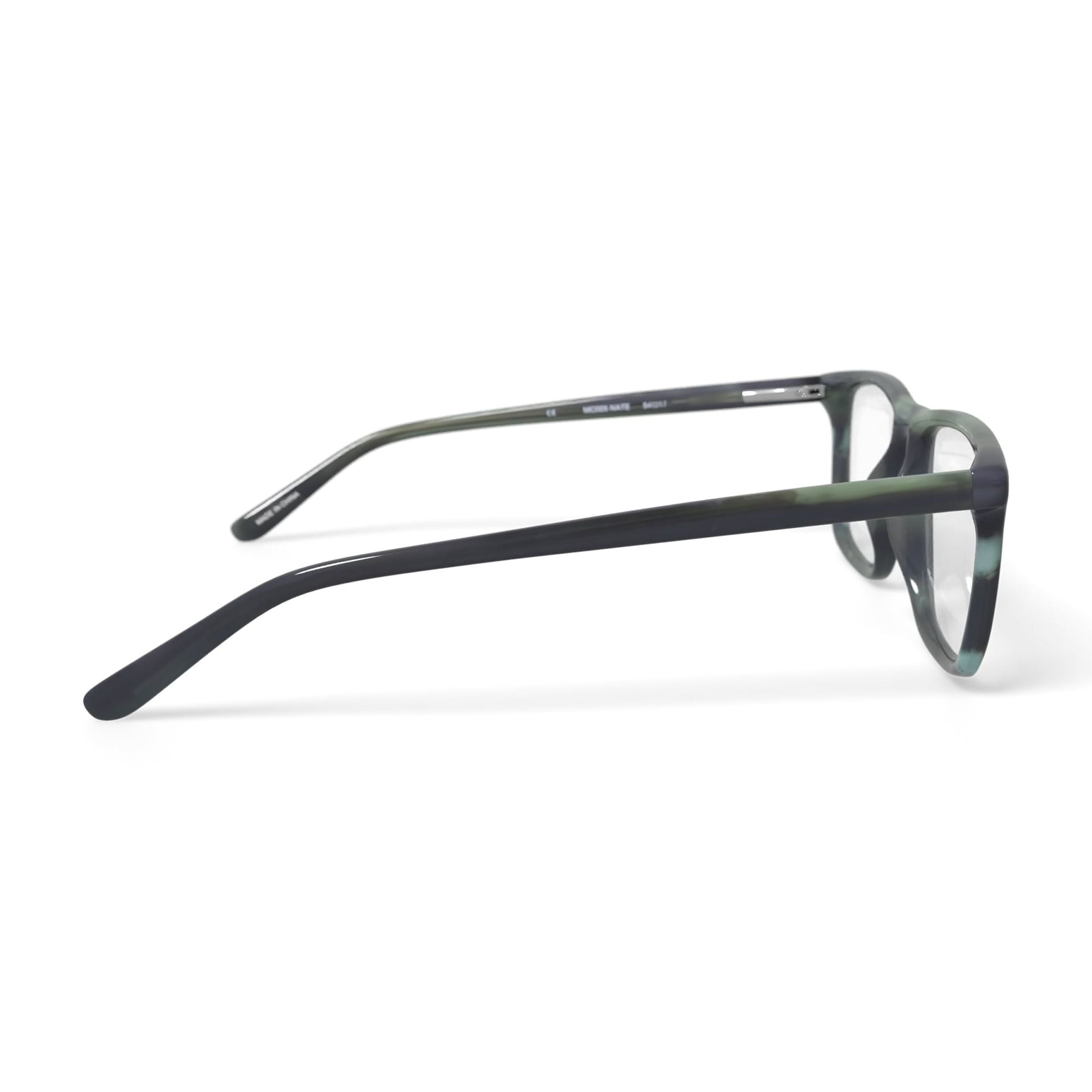 Men's MC005 Nate Square Prescription Eyeglasses with Case, Green Tortoise