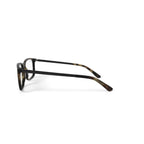 M America Men's Brighton Square Prescription Eyeglasses with Case, Brown Tortoise