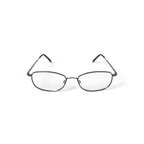 Mens T1500 Oval Oval Prescription Eyeglasses with Case, Dark Pewter
