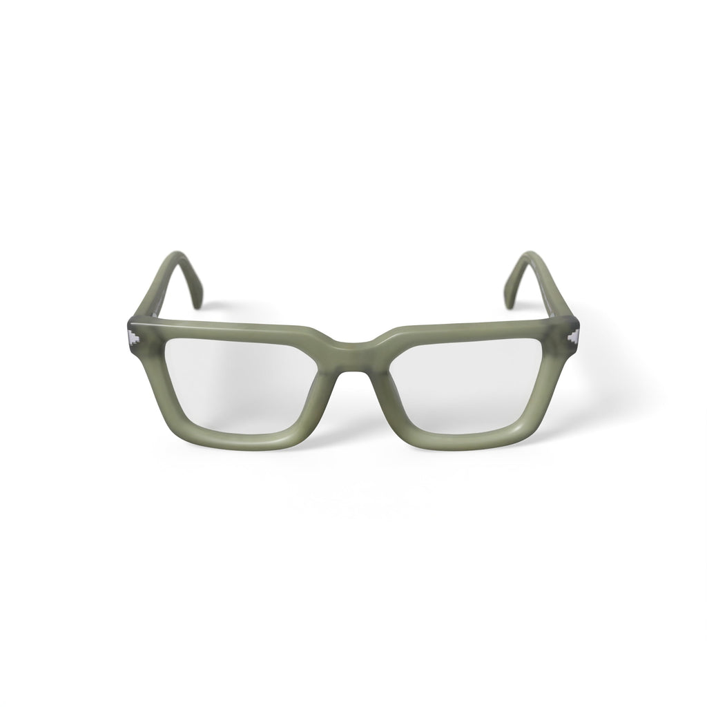 Karun Women's Ice Green Square Prescription Eyeglasses with Case, Green