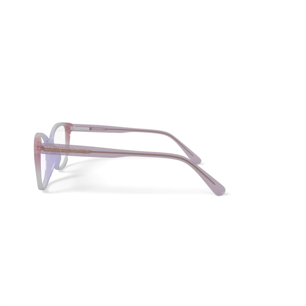 Women's MC009 Brooke Square Prescription Eyeglasses with Case, Pink Gradient