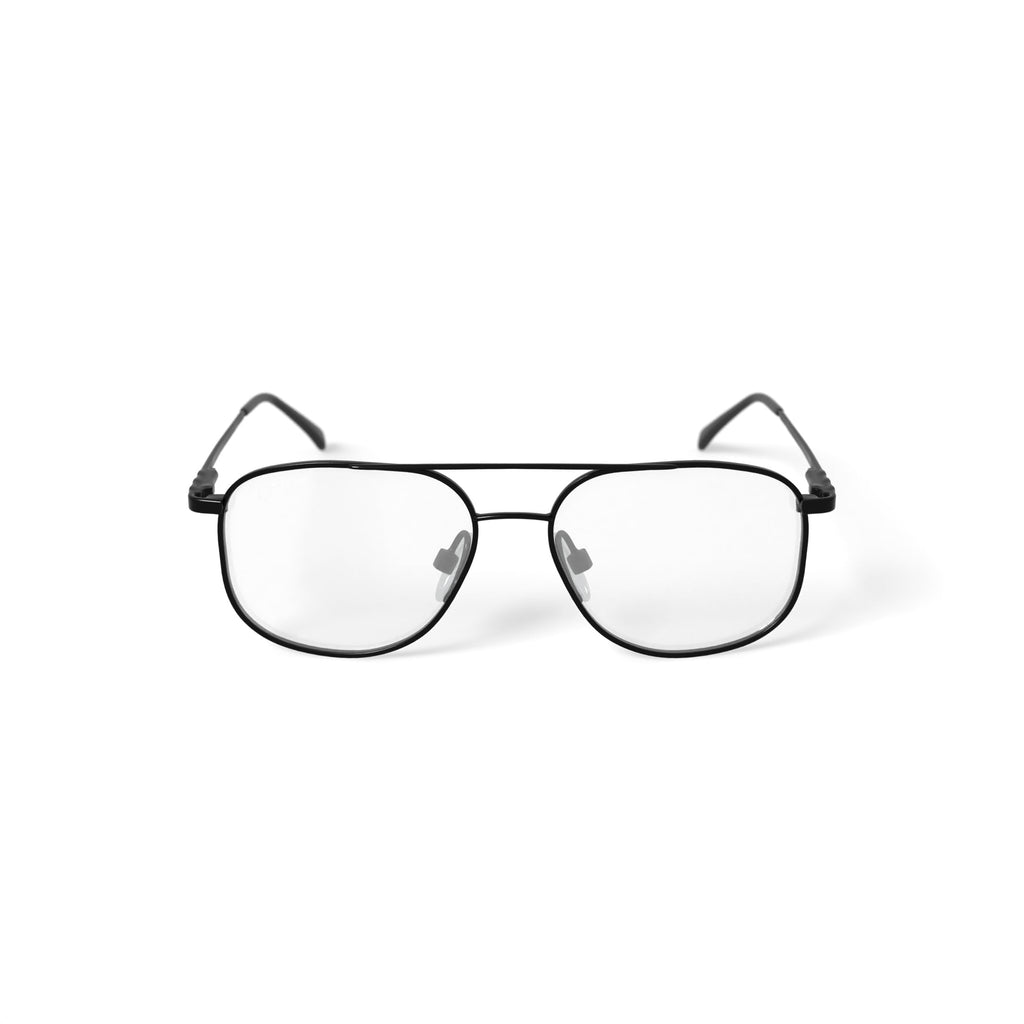 Men's ST143 Square Prescription Eyeglasses with Case, Gunmetal