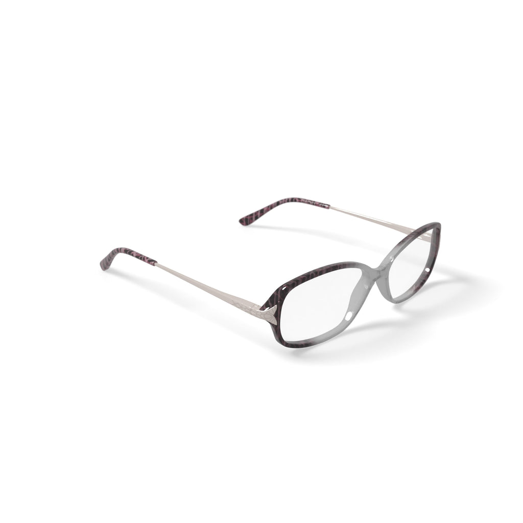 Women's SL1543 Rectangular Prescription Eyeglasses with Case, Crystal Purple