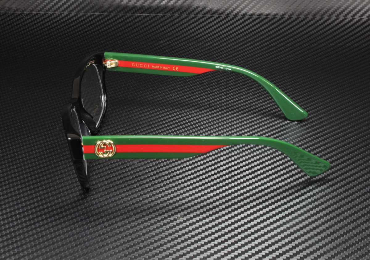 Gucci GG0278O Black Multicolor Rectangular Eyeglasses Demo Lens 55-15-145 Women