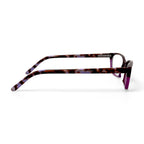 Women's HC07 Rectangular Prescription Eyeglasses with Case, Purple Tortoise