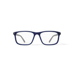 Men's M0501 Square Prescription Eyeglasses with Case, Navy Blue
