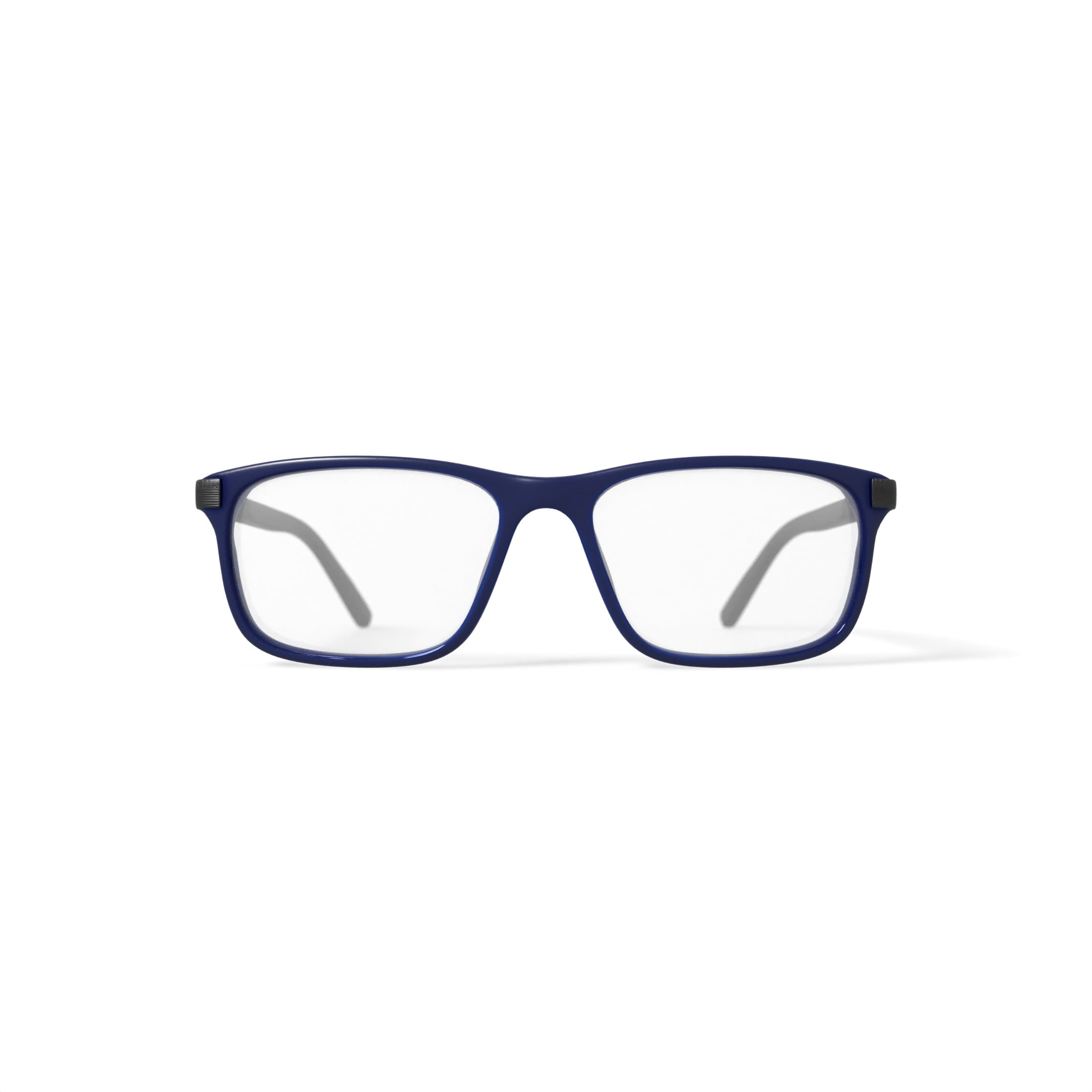 Men's M0501 Square Prescription Eyeglasses with Case, Navy Blue