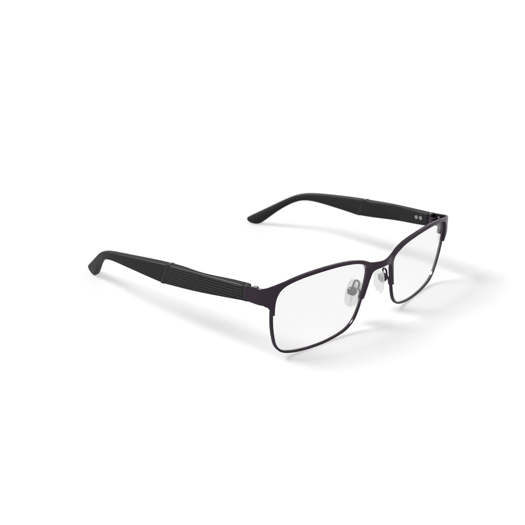 OCTO180 Men's Respect Browline Prescription Eyeglasses with Case, Gray
