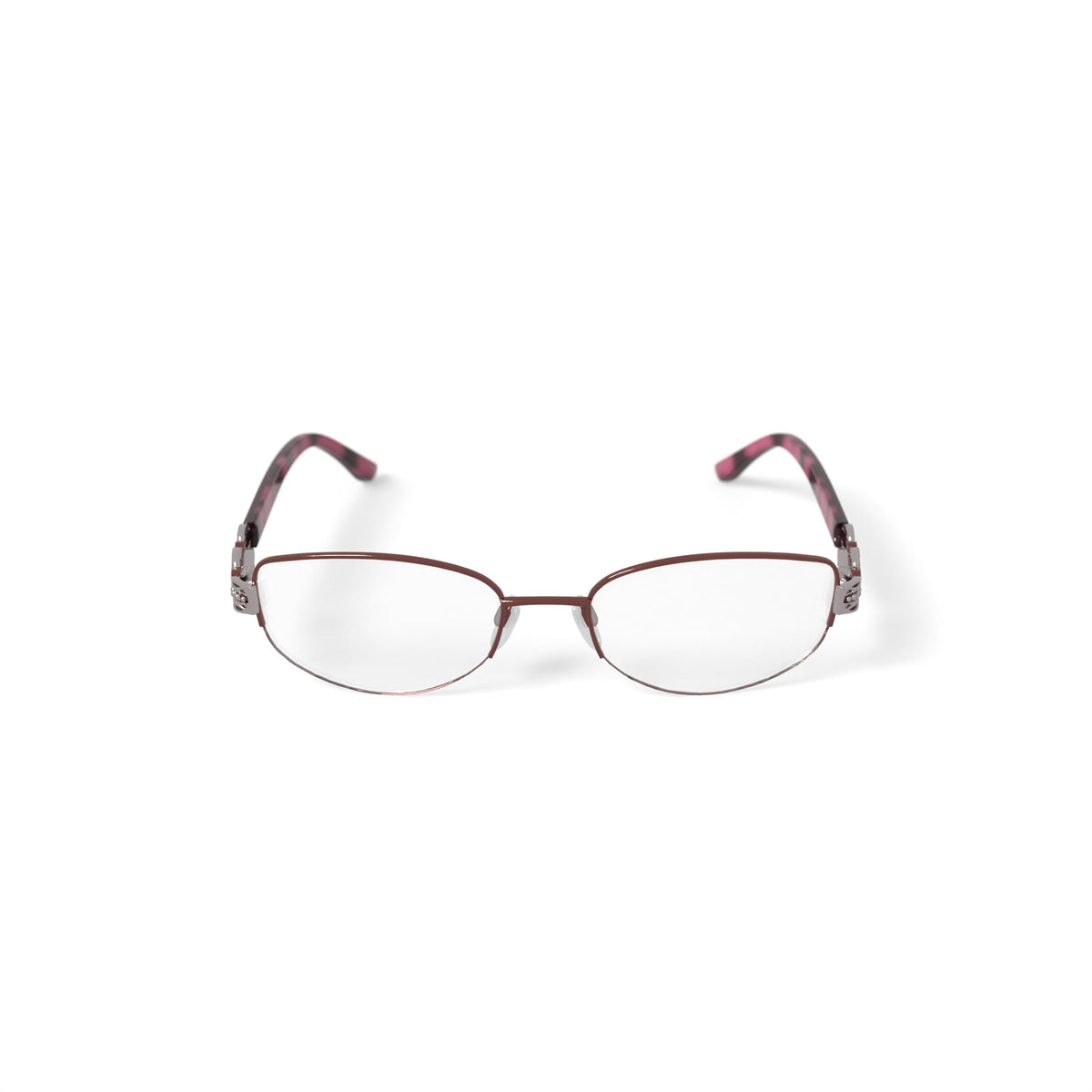 Women's M231 Oval Prescription Eyeglasses with Case, Cognac