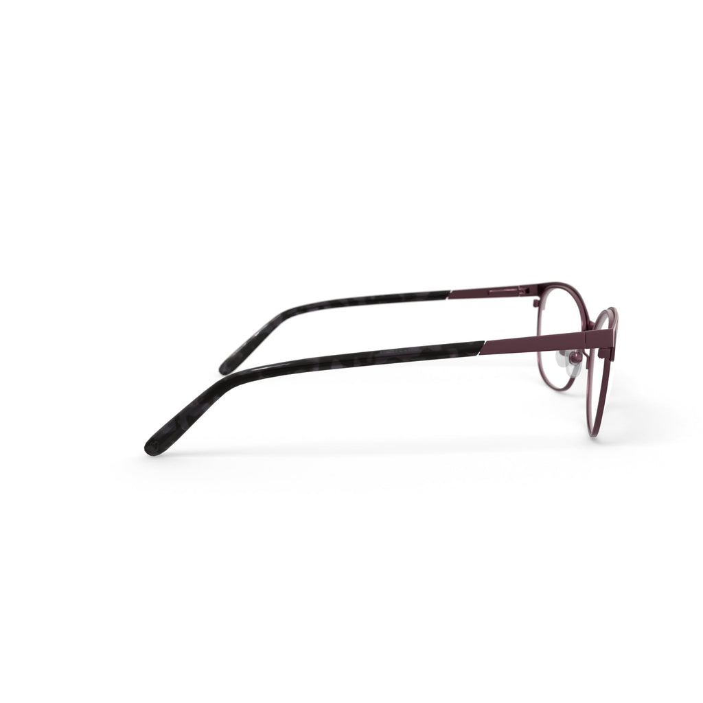 Women's HC209 Your Majesty Browline Prescription Eyeglasses with Case, Purple Tortoise