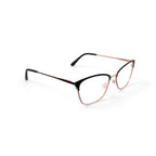 Women's HC280 Cat Eye Prescription Eyeglasses with Case, Black/Gold