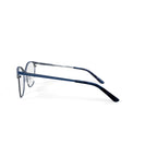 Women's Chloe Square Prescription Eyeglasses with Case, Blue/Silver