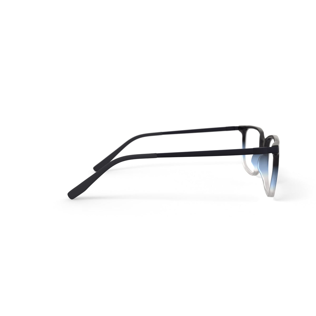 Men's Atlas Square Prescription Eyeglasses with Case, Crystal Black