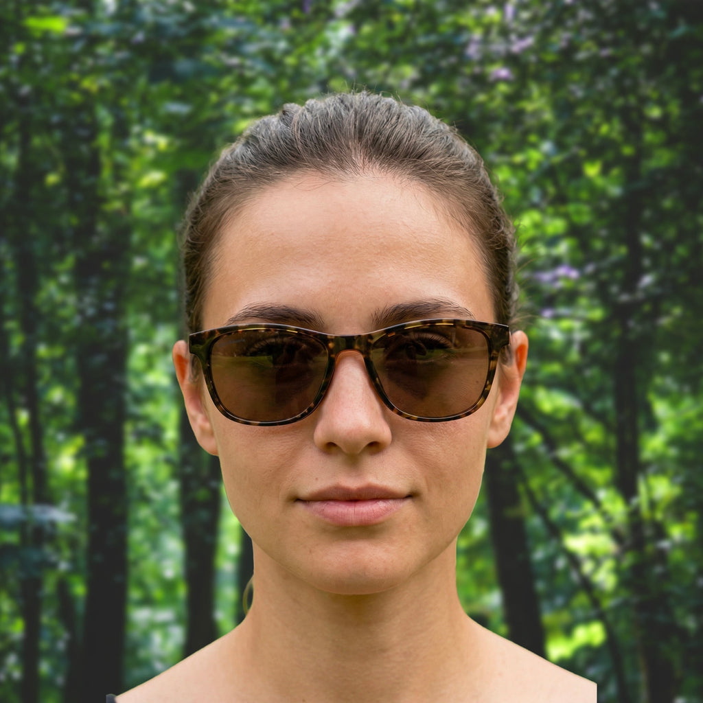 Women's Opal Square Prescription Eyeglasses with Case, Brown Tortoise
