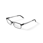 Men's HV707 Browline Prescription Eyeglasses with Case, Black