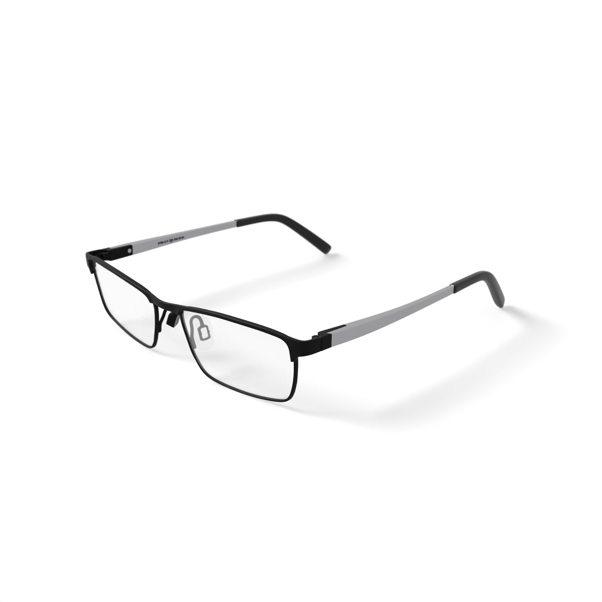 Men's HV707 Browline Prescription Eyeglasses with Case, Black