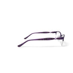 Women's EC973 Square Prescription Eyeglasses with Case, Purple