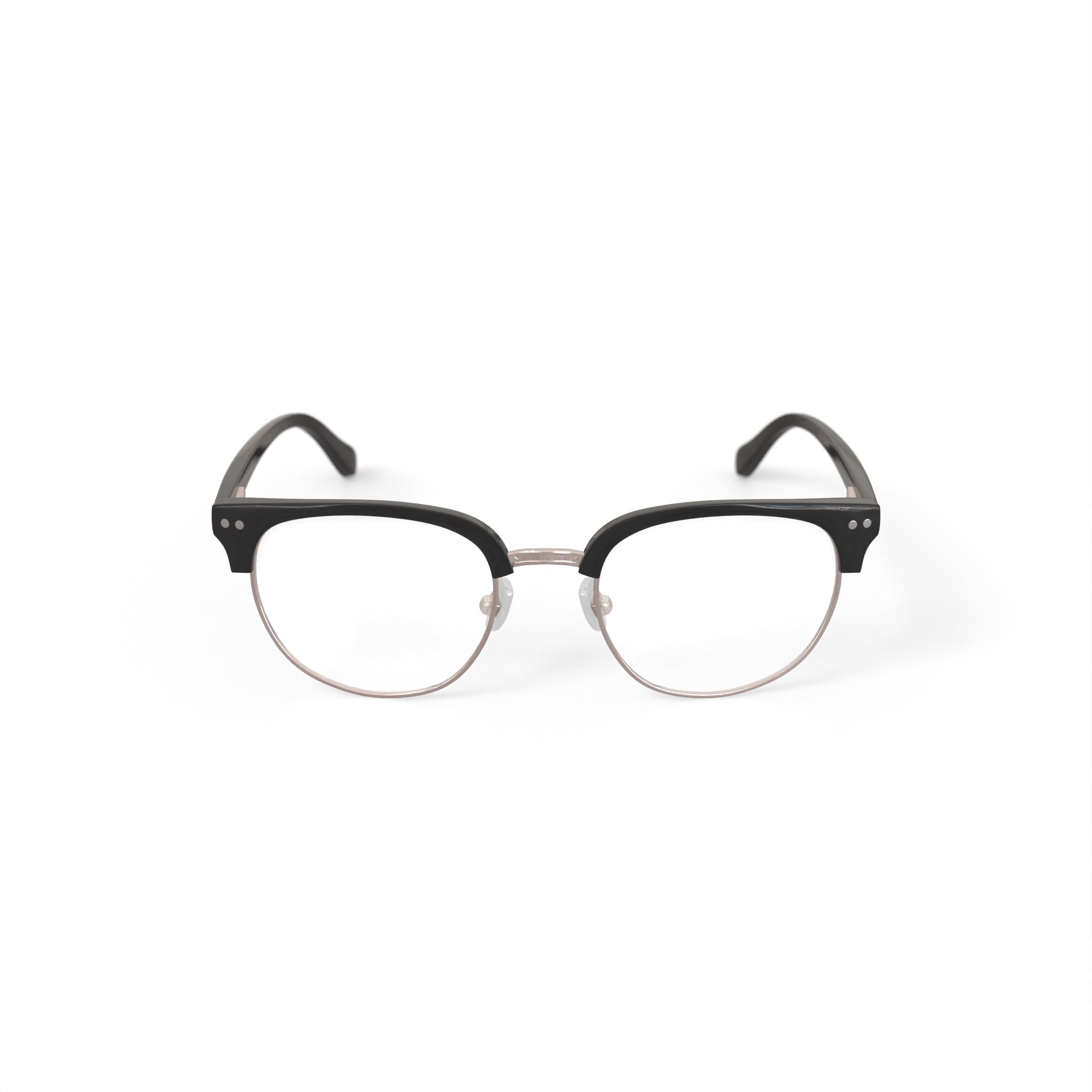 True Religion Men's T008 Browline Prescription Eyeglasses with Case, Black