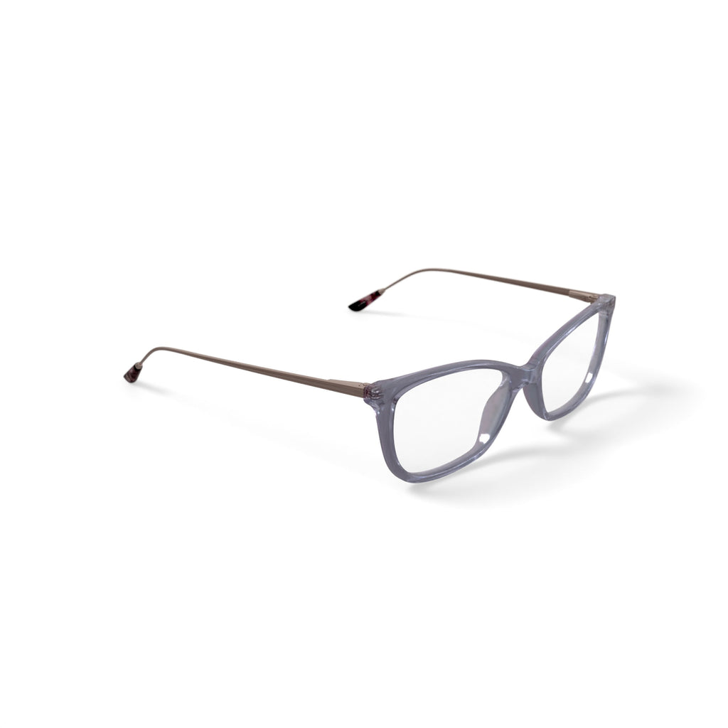 Womens Lana Square Prescription Eyeglasses with Case, Lavender Crystal