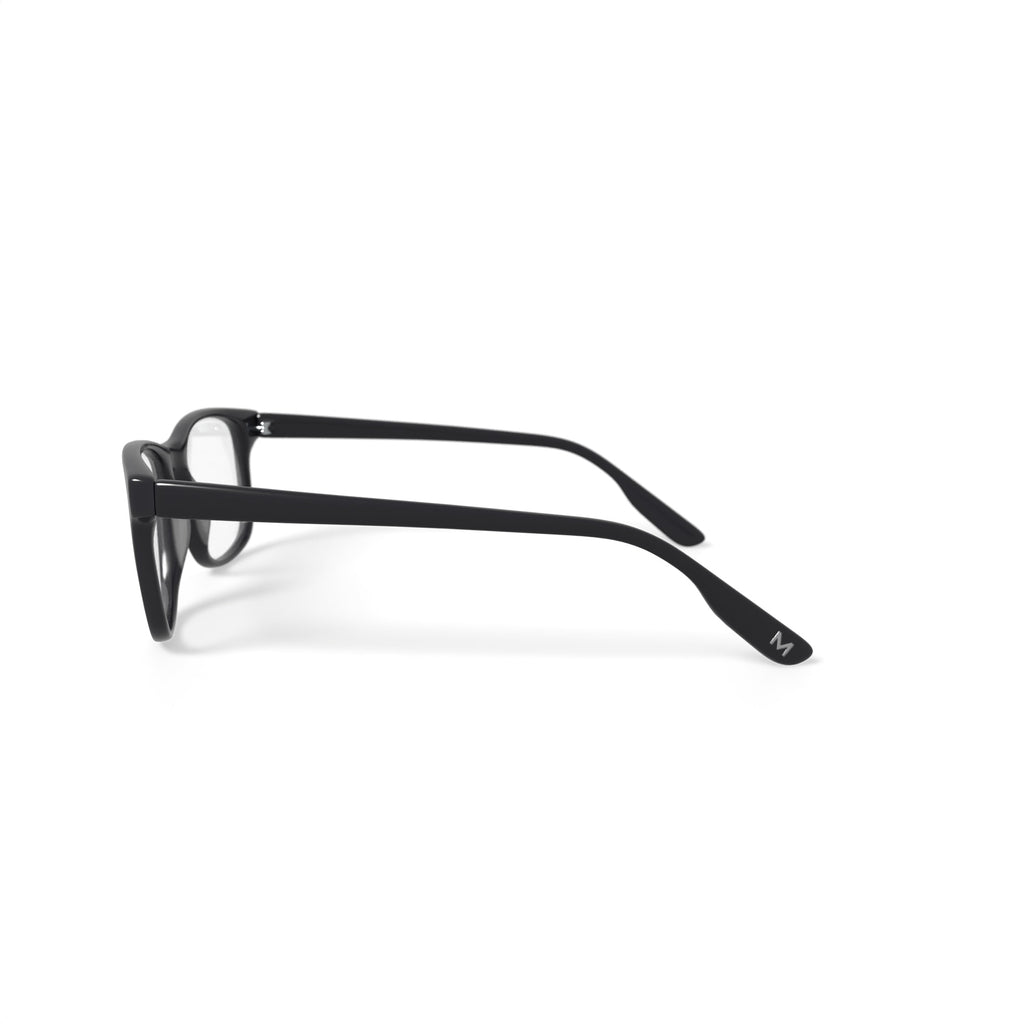 M America Men's MU111 Square Prescription Eyeglasses with Case, Black