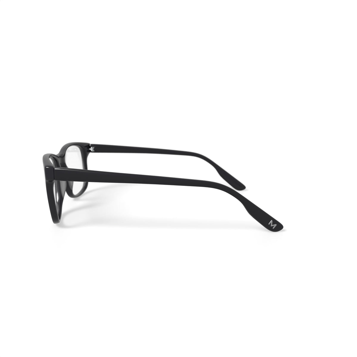 M America Men's MU111 Square Prescription Eyeglasses with Case, Black